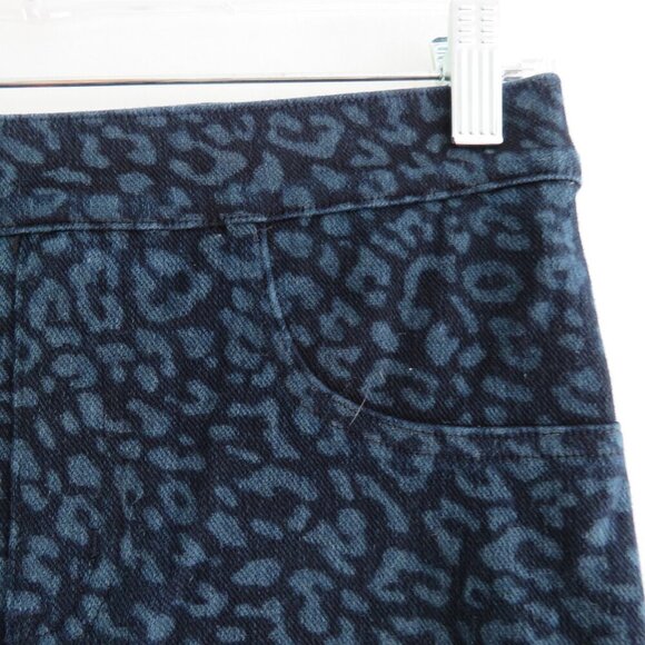 SPANX Jean-ish Slimming Ankle Leggings in Blue Denim Leopard Print - Size S - Picture 4 of 12